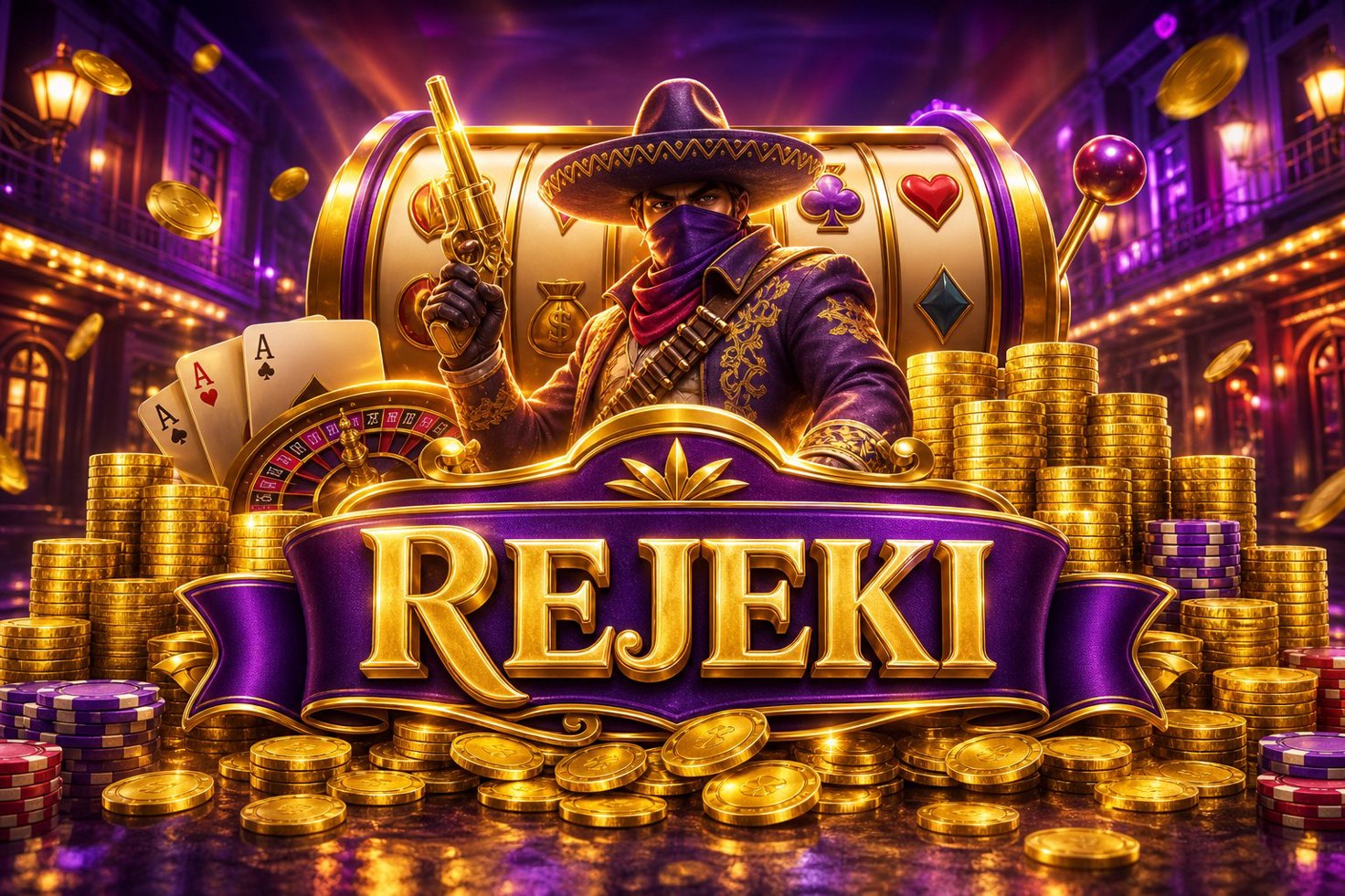 Tampilan permainan Mahjong Ways di REJEKI dengan koin gratis dan hadiah pendaftaran